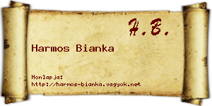 Harmos Bianka névjegykártya